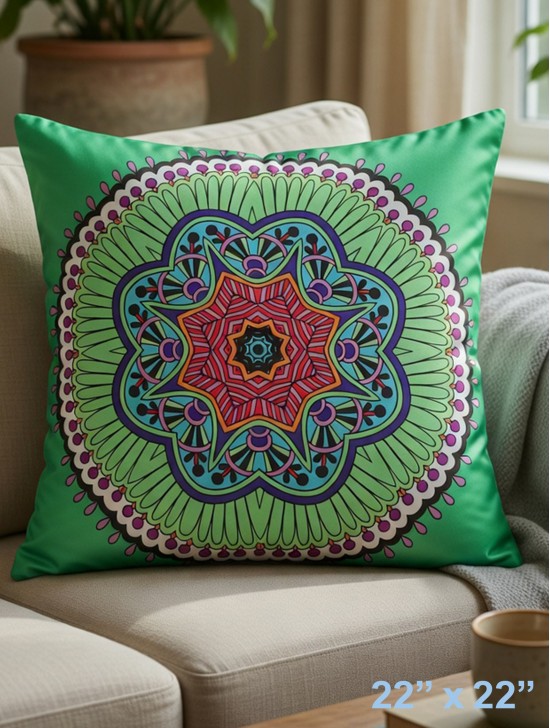 Abstract Print Silky-Touch Cushion & Filler
